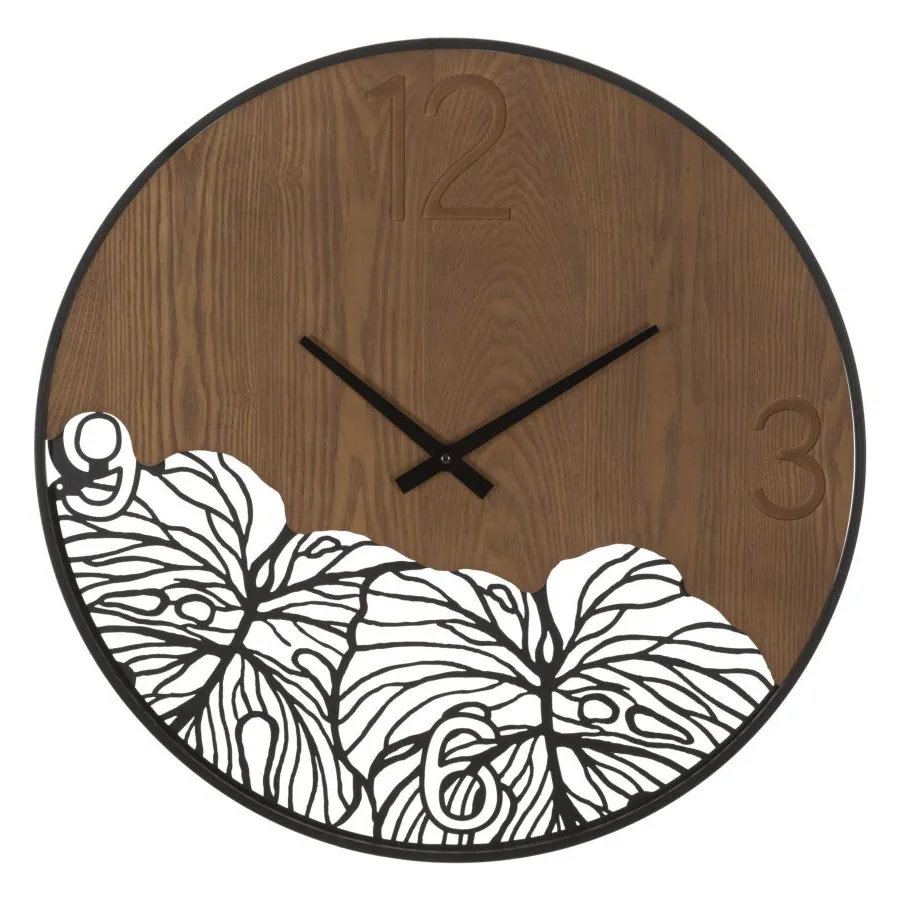 ZEGAR NASTENNY WOOD/LEAF Ø 60X2 cm
